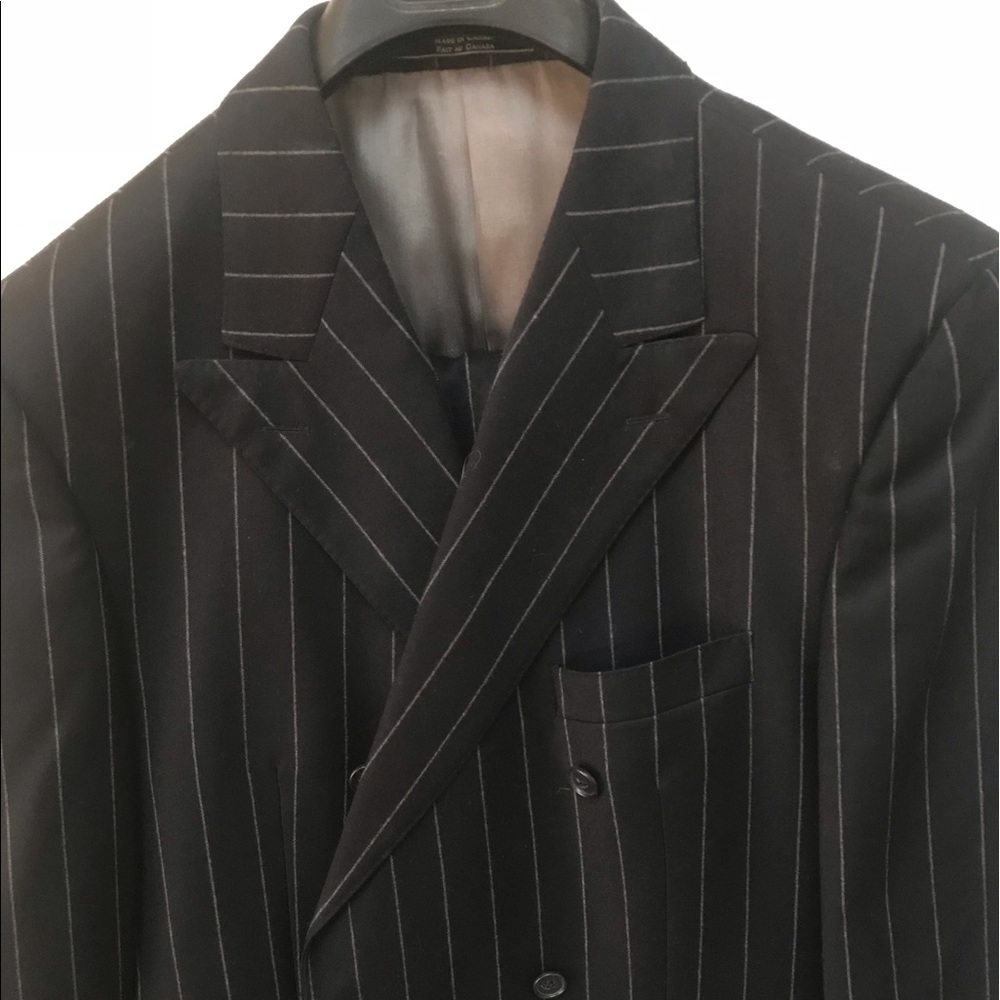 Double Breasted Pin Stipe Suit